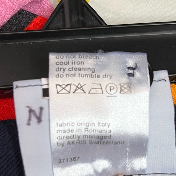 Akris Punto Pants Mikko Straight Leg Boyfriend Pants in Navy Blue Sz US 10 EUC - Picture 12 of 12